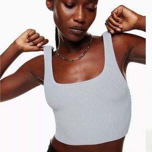 Aritzia Sculpt Knit Squareneck Cropped Tank